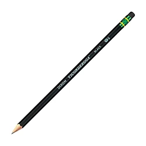 Ticonderoga Wood-Cased Pencils, Unsharpened, #2 HB Soft, Black, 12 Count | Smooth Writing Instrument thumbnail 4