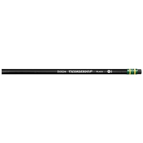 Ticonderoga Wood-Cased Pencils, Unsharpened, #2 HB Soft, Black, 12 Count | Smooth Writing Instrument thumbnail 3