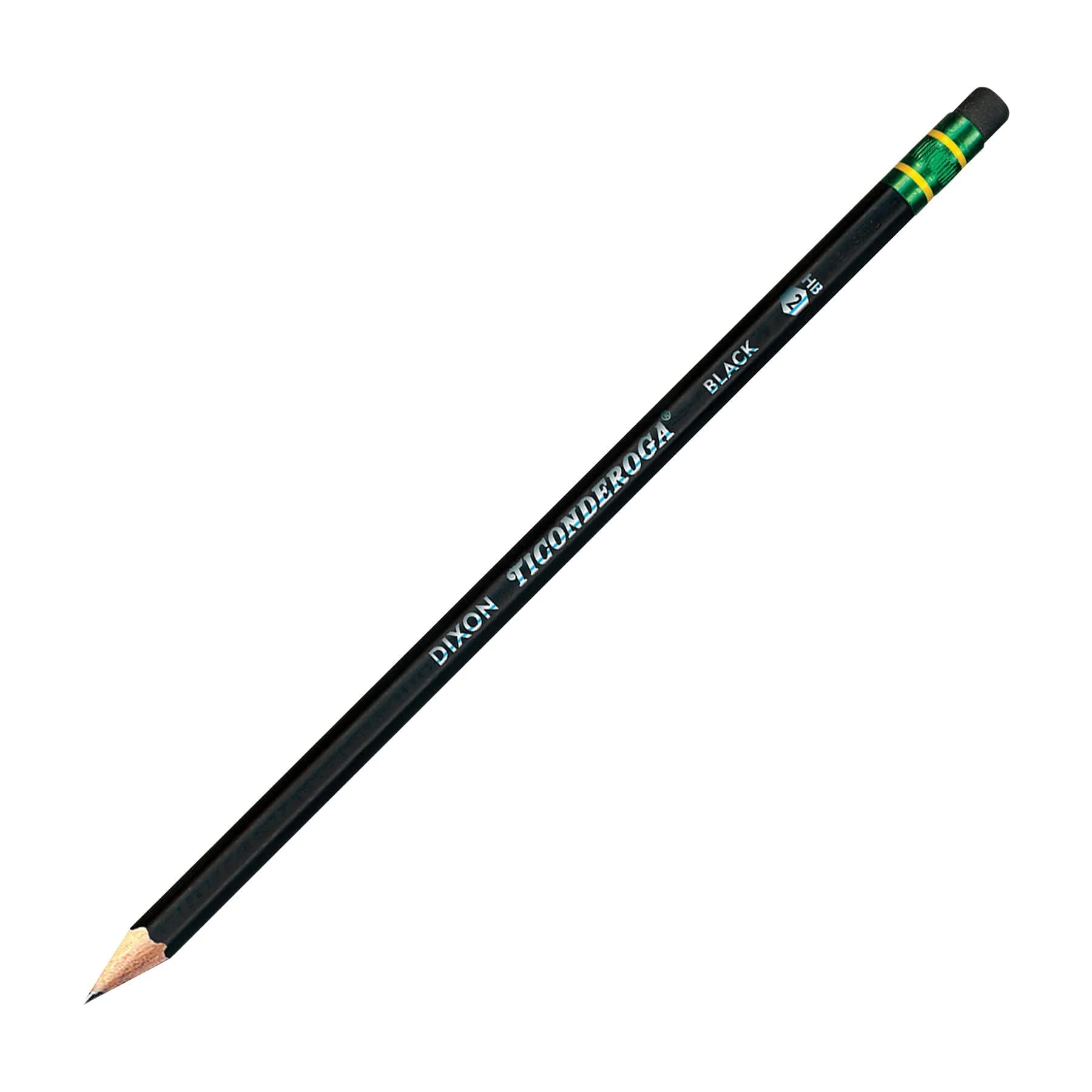 Ticonderoga Wood-Cased Pencils, Unsharpened, #2 HB Soft, Black, 12 Count | Smooth Writing Instrument - view 4