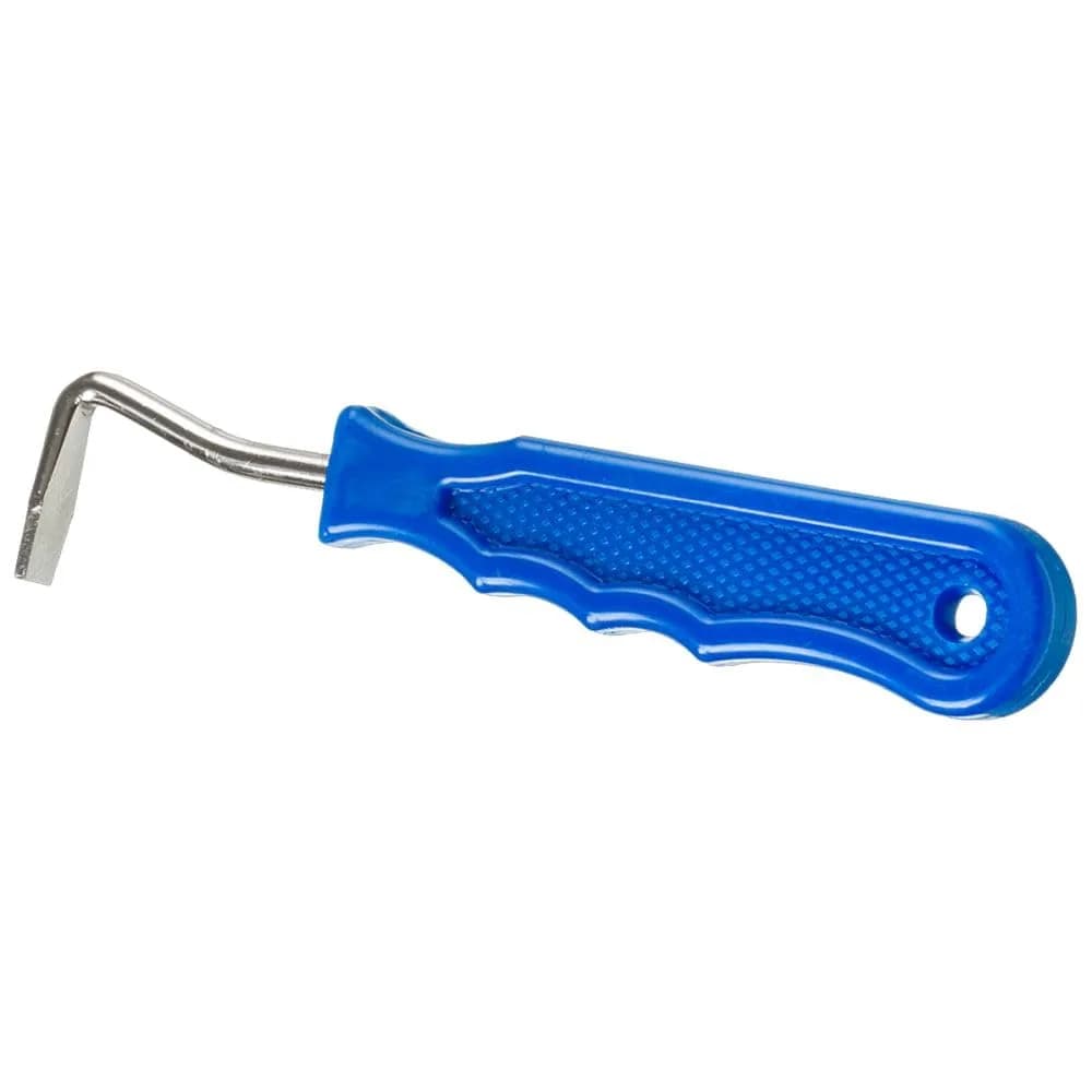 Tough 1 Metal Hoof Pick with Easy Grip Handle - Royal Blue | Durable Steel Hoof Tool for Horses