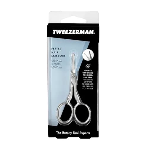 Tweezerman Facial Hair Scissors Stainless Steel | Precision Trimming for Nose, Ear & Face Hair thumbnail 3
