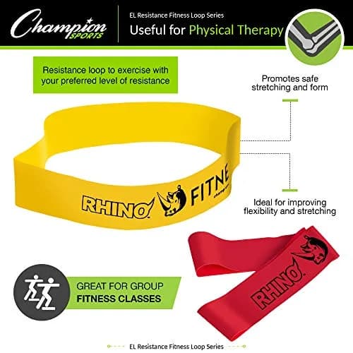 Champion Sports Resistance Loop Bands for Men and Women, 9 lbs | Durable Fitness Band for Strength & Flexibility thumbnail 5