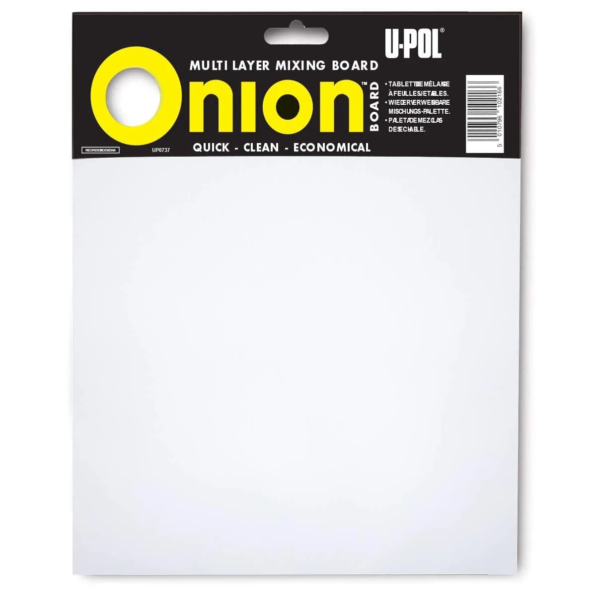 U-POL Onion Board Multilayered Mixing Palette | Special Formulated Paper for Resins & Solvents — White