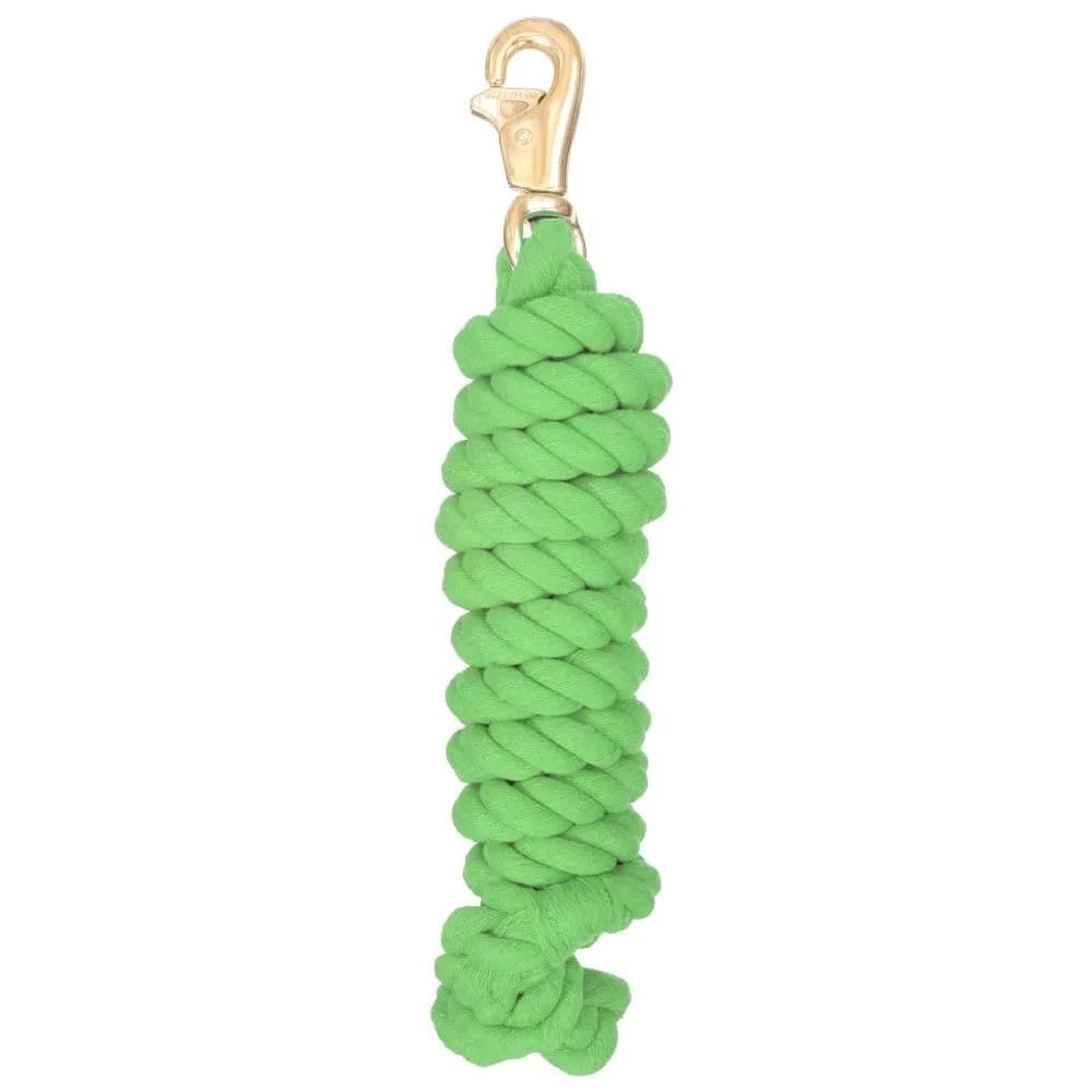 Tough 1 Braided Cotton Lead Rope with Triggerbull Snap - Royal Blue 2.16 m (7 ft) — Neon Green