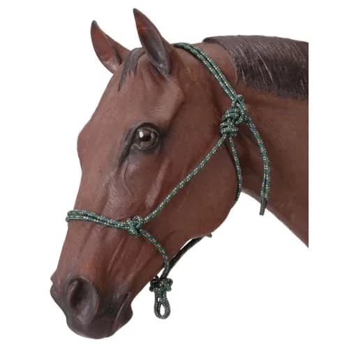 Tough 1 Poly Rope Halter Hunter Green | Horse Rope Halter for Increased Responsiveness thumbnail 1