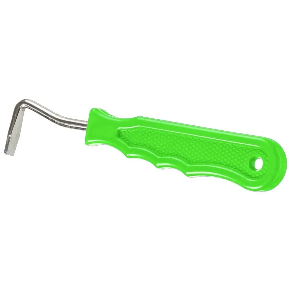 Tough 1 Metal Hoof Pick, Neon Green | Durable Steel Hoof Tool with Secure Grip (70-120 chars)