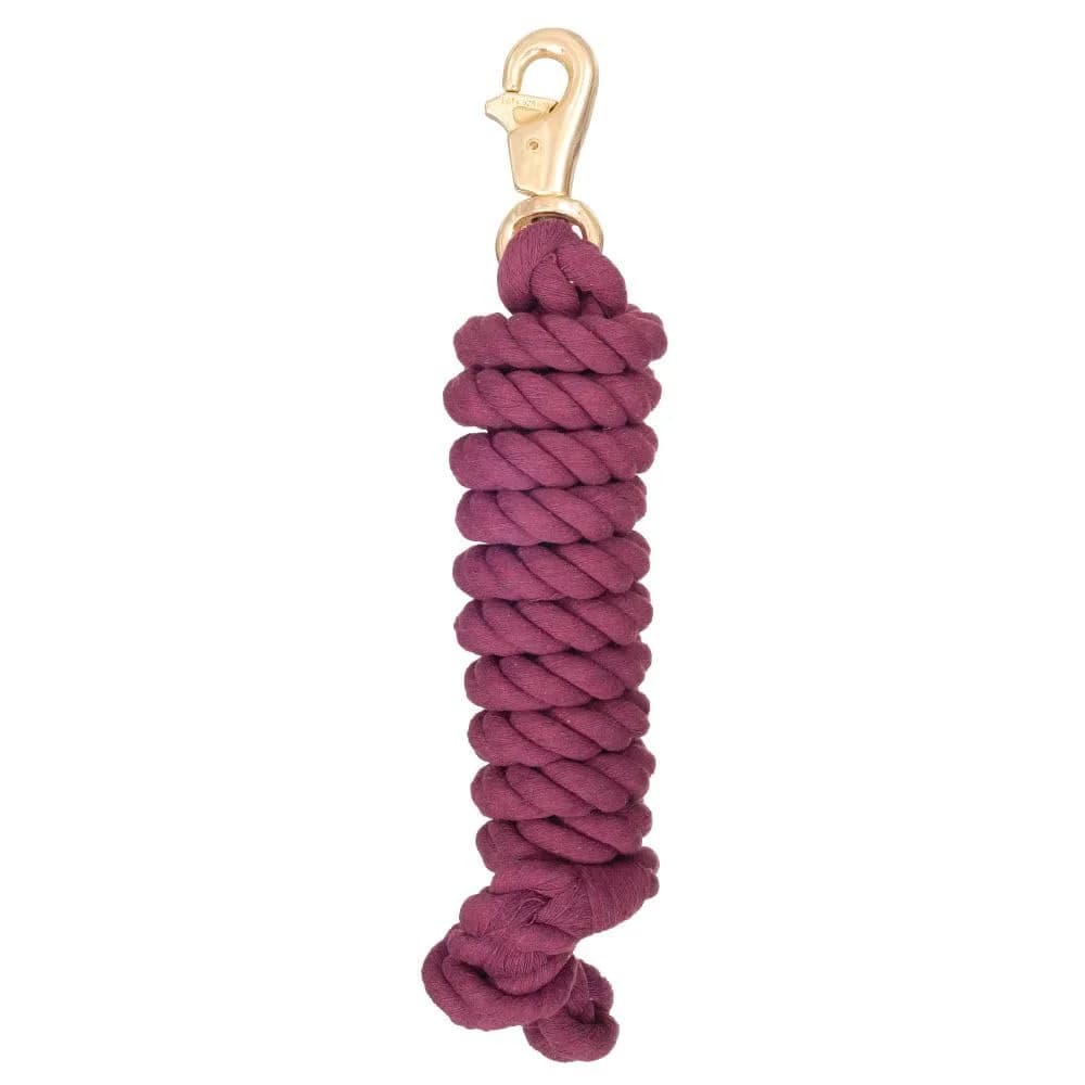 Tough 1 Braided Cotton Lead with Triggerbull Snap - Burgundy 2.44 m (8 1/2') - main product image
