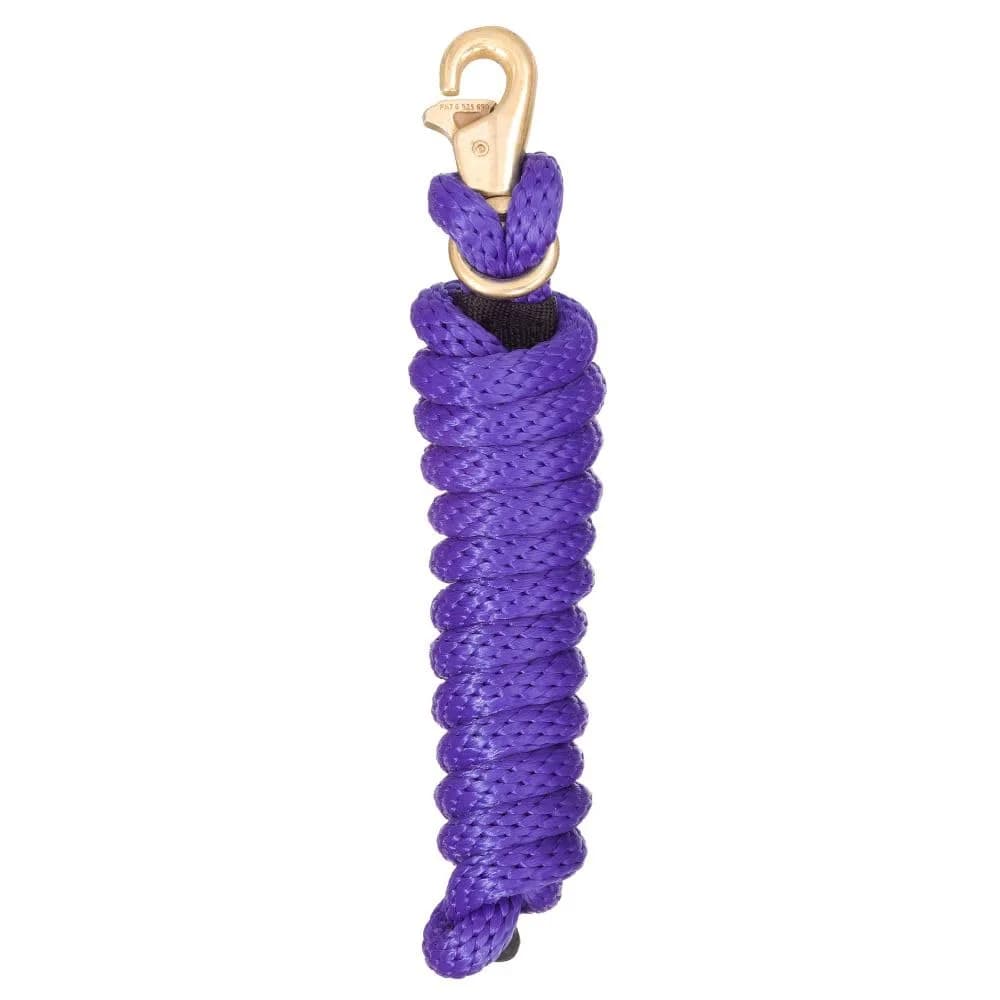 Tough 1 Poly Lead with Replaceable Triggerbull Snap - Purple 2.6 cm (0.625 in) x 243.8 cm (96 in) | Horse Lead Rope with Easy-Swap Hardware — Purple