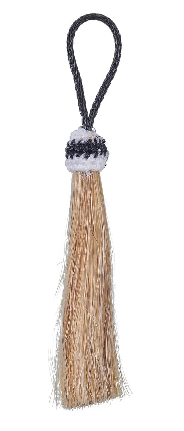 Tough 1 Royal King Single Horsehair Tassel, White | Classic Western Style — White