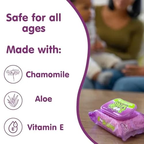 Boogie Saline Nose Wipes Grape Scent | Gentle, Natural Relief for Stuffy Noses (70-120 chars) thumbnail 3