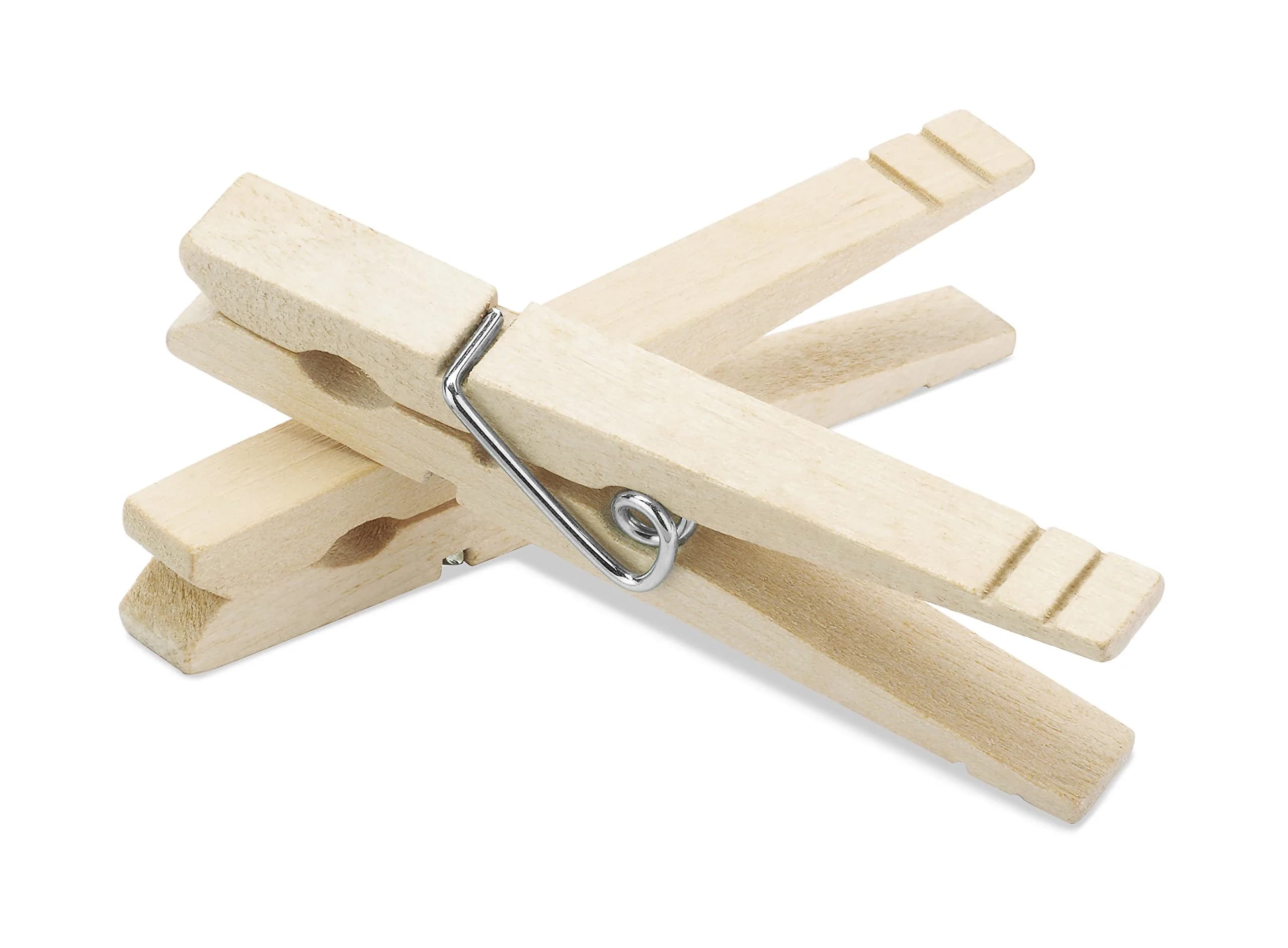 Whitmor Soft Touch Clothespins Set of 20 | Rust-Resistant, Gentle on Fabrics, 1.38" x 0.88" x 2.44" — Wood