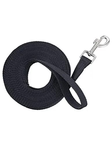 Tough 1 Nylon Web Lunge Line, Black, 1" x 20' | Durable nylon for horse lunging thumbnail 1