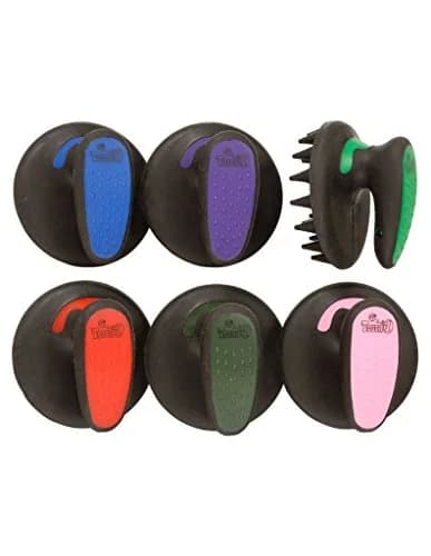 Tough 1 Great Grip Curry with Handle, Neon Green | Ergonomic Pet Grooming Tool thumbnail 1