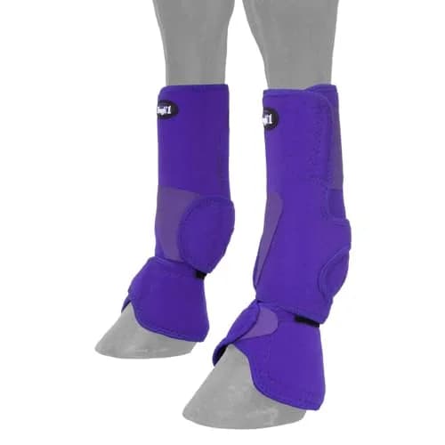 Tough 1 Performers 1st Choice Combo Boots, Purple, Medium | Lightweight neoprene with quick grip tabs thumbnail 1