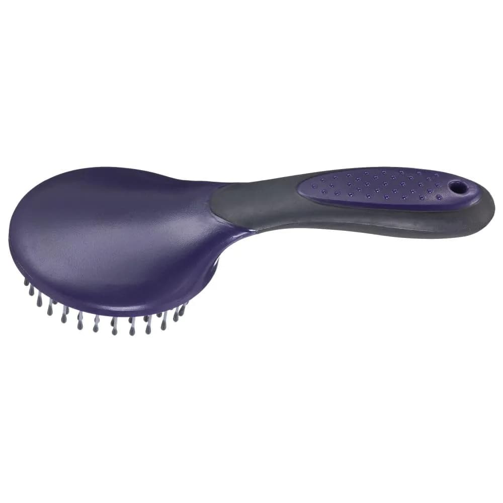 Tough 1 Great Grips Mane & Tail Brush - Purple | Ergonomic Coarse Hair Grooming Tool - main product image