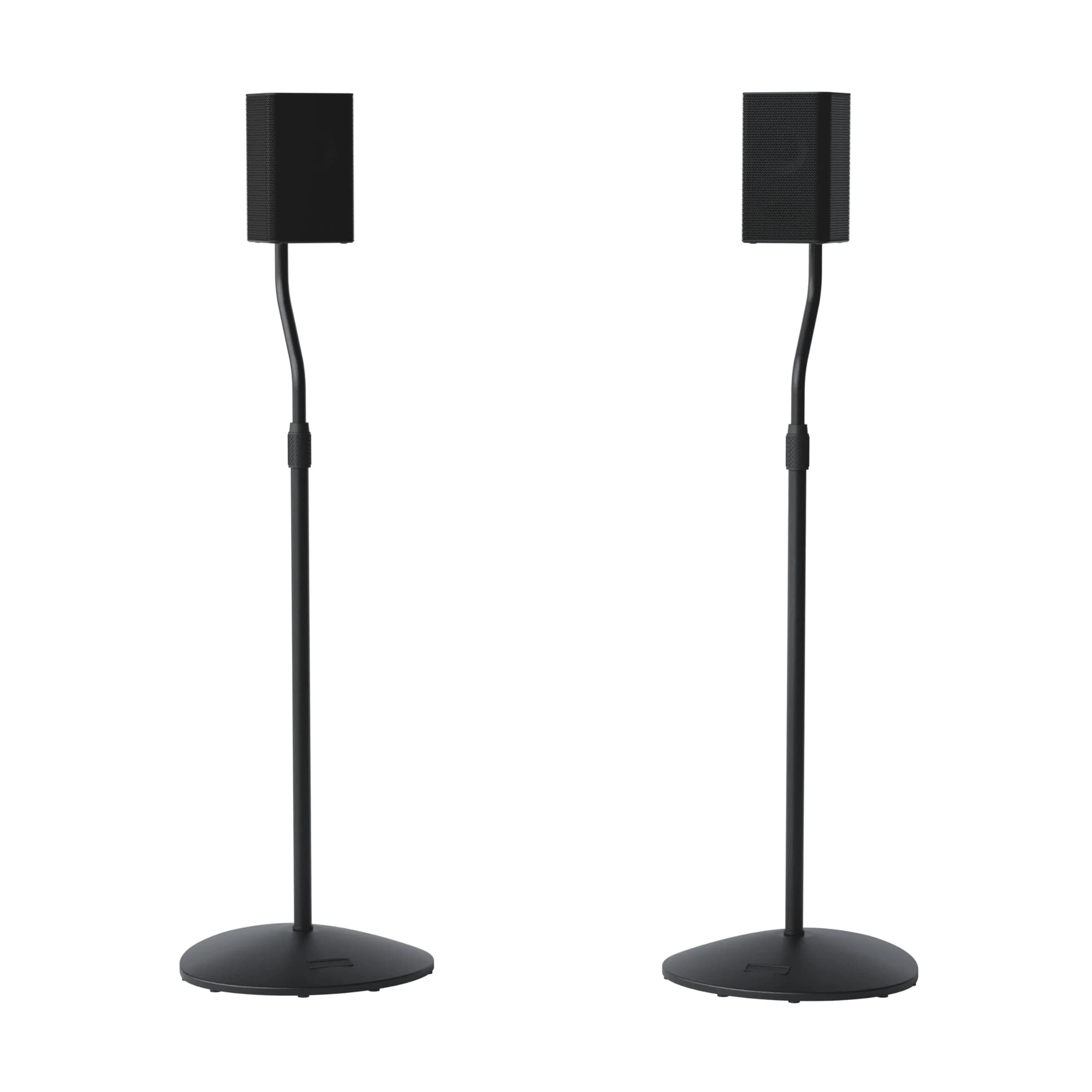 Sanus HTBS Adjustable Speaker Stands Pair for Satellite & Bookshelf Speakers – 28"-38" Height – Black — Black