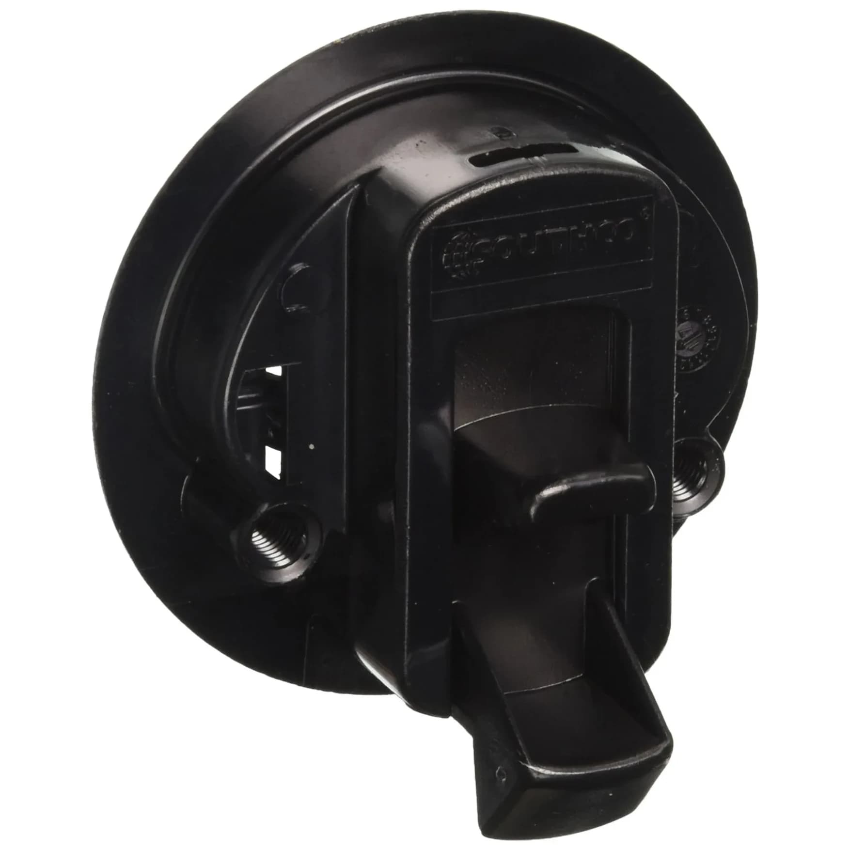 Southco M1-63 Flush Pull Latch Non-Locking Black Polycarbonate with Stainless Steel Hardware | Panel Thickness 0.475-0.675 Inches