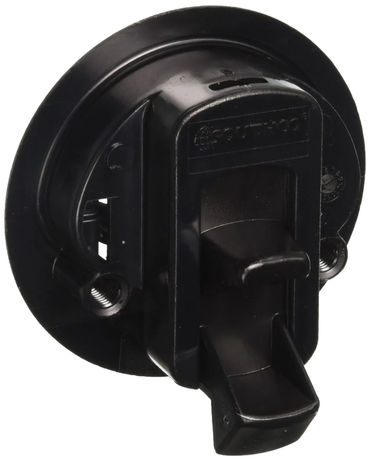 Southco M1-63 Flush Pull Latch Non-Locking Black Polycarbonate with Stainless Steel Hardware | Panel Thickness 0.475-0.675 Inches - main product image