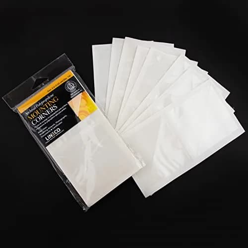 Lineco Self-Adhesive Polypropylene Mounting Corners 3 Inch | Acid-Free, Archival Quality, 100 PCS thumbnail 3