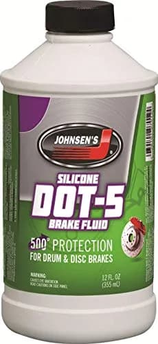 Johnsen's Silicone DOT-5 Brake Fluid - 12 oz. | Non-Hydroscopic, 500°F Protection, Suitable for Drum & Disc Brakes thumbnail 1