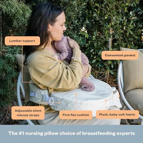 My Brest Friend Deluxe Nursing Pillow with 100% Organic Cotton Slipcover | Ergonomic Support for Breastfeeding thumbnail 2