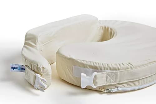 My Brest Friend Deluxe Organic 100% Cotton Nursing Pillow Cover | Breathable Fabric & Handy Pocket thumbnail 2