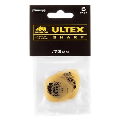 Jim Dunlop Ultex Sharp Pick 1.4mm (6 Pack) | Crisp Tone & Control — 0.73mm