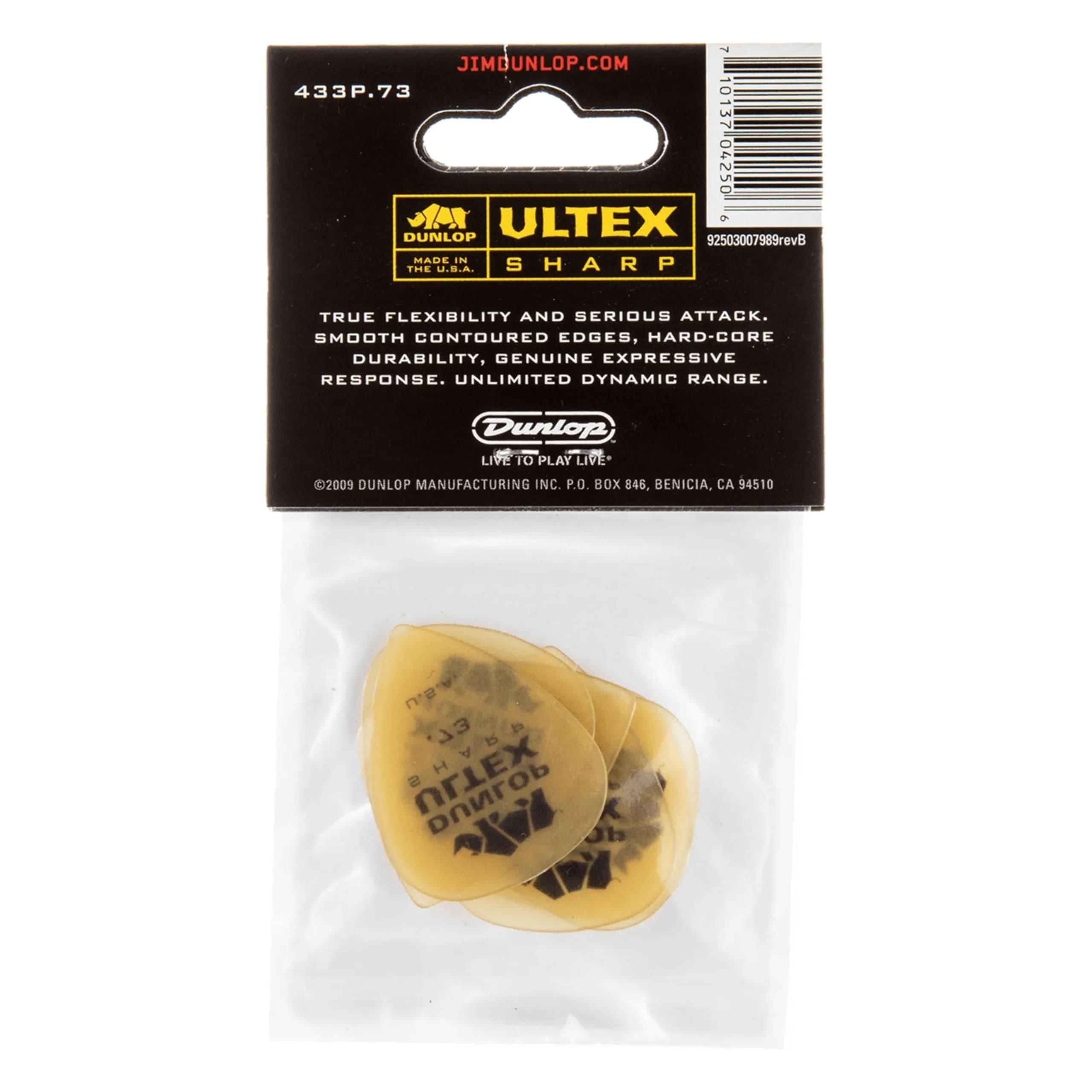 Jim Dunlop Ultex® Sharp Pick .73MM - 6 Pack thumbnail 2