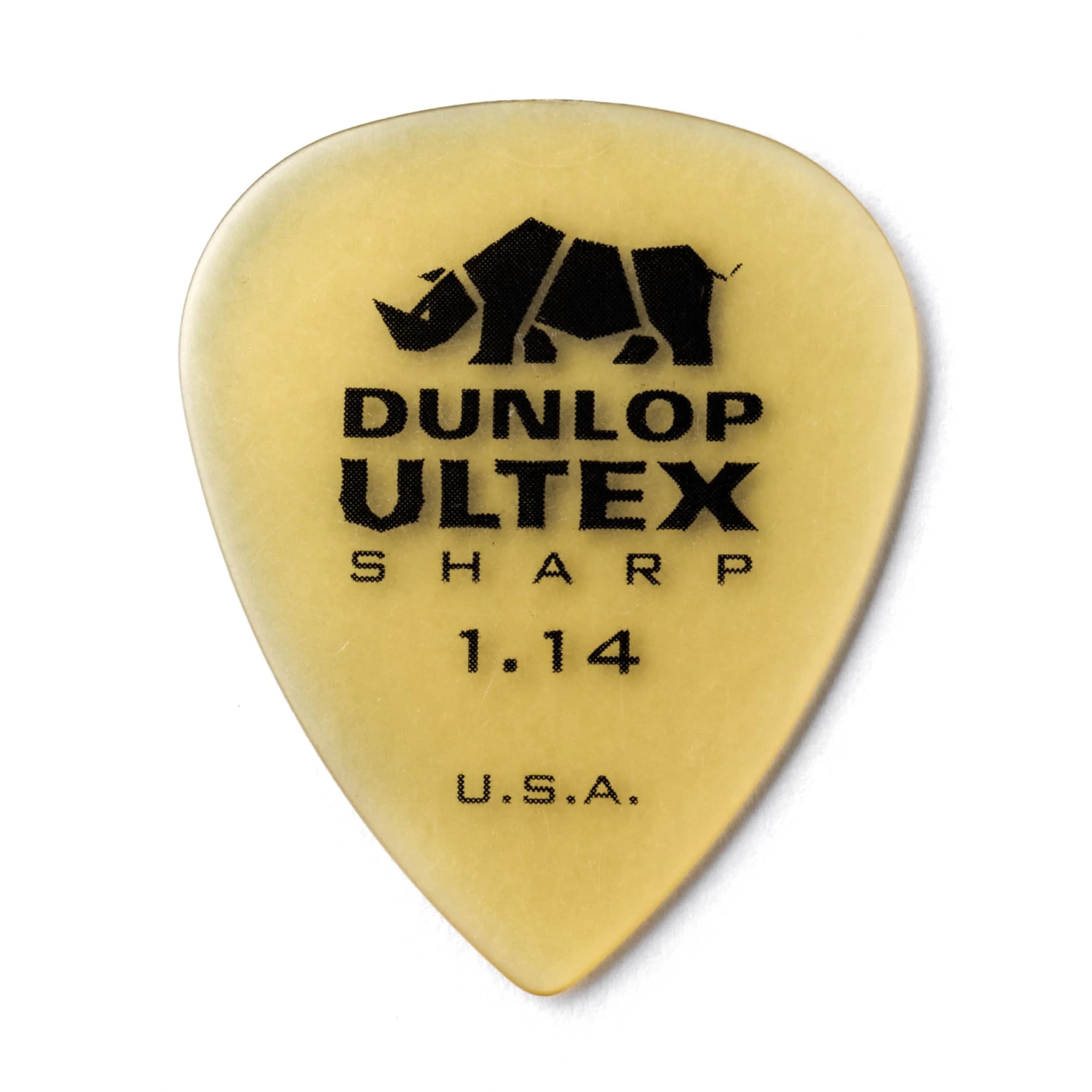 Jim Dunlop Ultex Sharp Pick 1.4mm (6 Pack) | Crisp Tone & Control — 1.14mm
