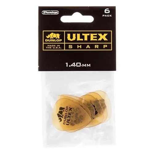 Jim Dunlop Ultex Sharp Pick 1.4mm (6 Pack) | Crisp Tone & Control thumbnail 1