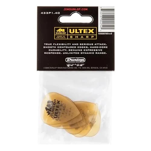 Jim Dunlop Ultex Sharp Pick 1.4mm (6 Pack) | Crisp Tone & Control thumbnail 2