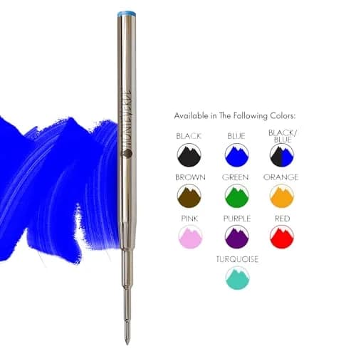 Monteverde Ballpoint Refill to Fit Montblanc, Medium, Blue, 2 Pack | Smooth, Vibrant Ink for Professional & Personal Use thumbnail 4