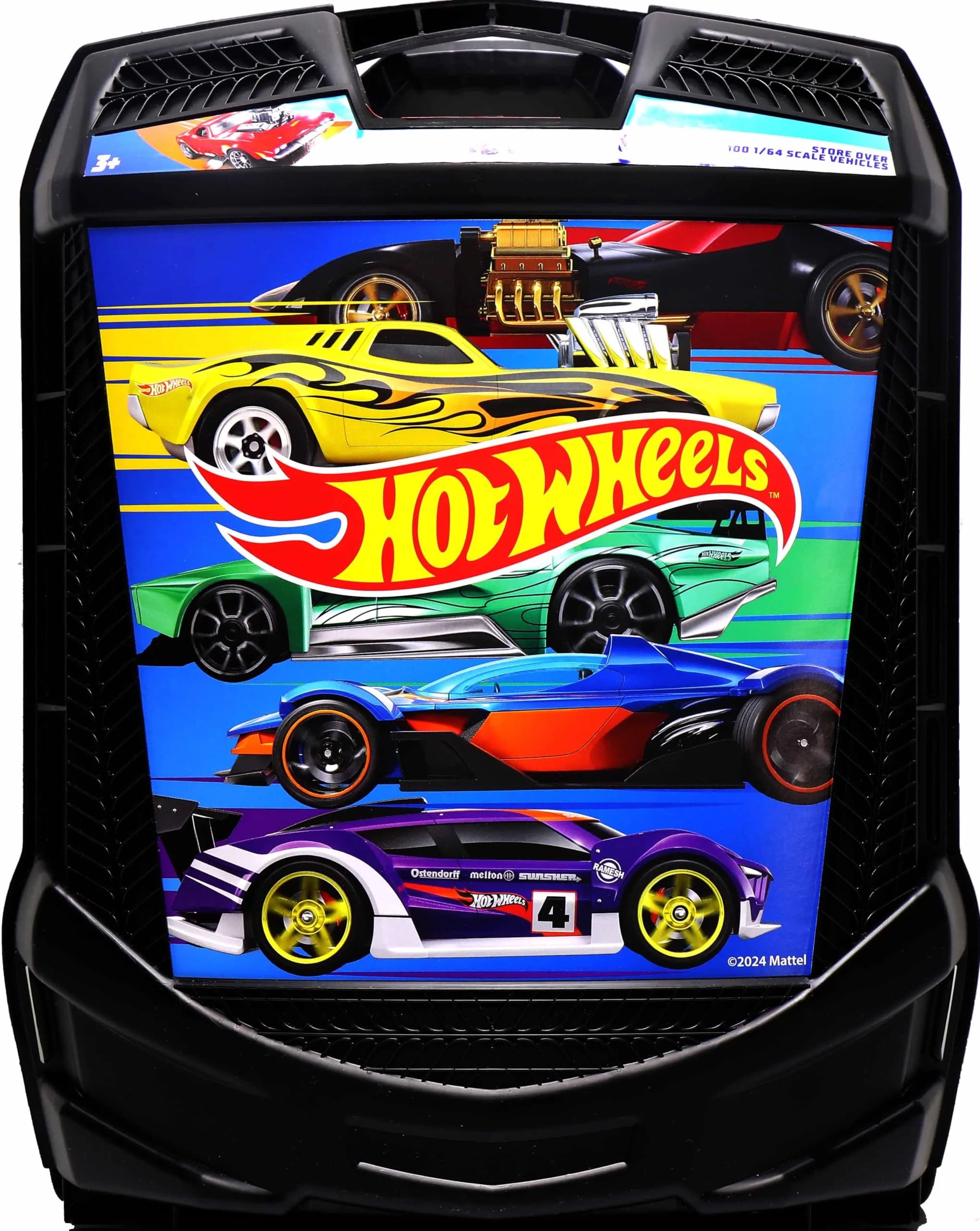 Tara Toys Hot Wheels 100 Car Carry Roller Storage Case with Handle | Portable Toy Vehicle Organizer - main product image