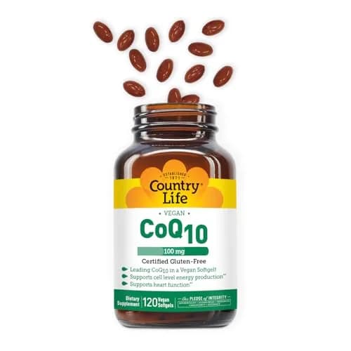 Country Life Vegan CoQ10 100 mg | Supports Heart & Cell Energy, 120 Softgels, Gluten-Free thumbnail 6