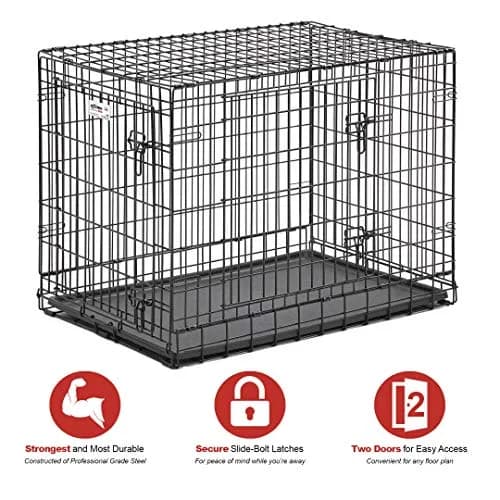 MidWest Homes for Pets Ultima Pro 36-Inch Dog Crate | Heavy-Duty Steel Double Door Pet Cage for Medium to Large Breeds thumbnail 2