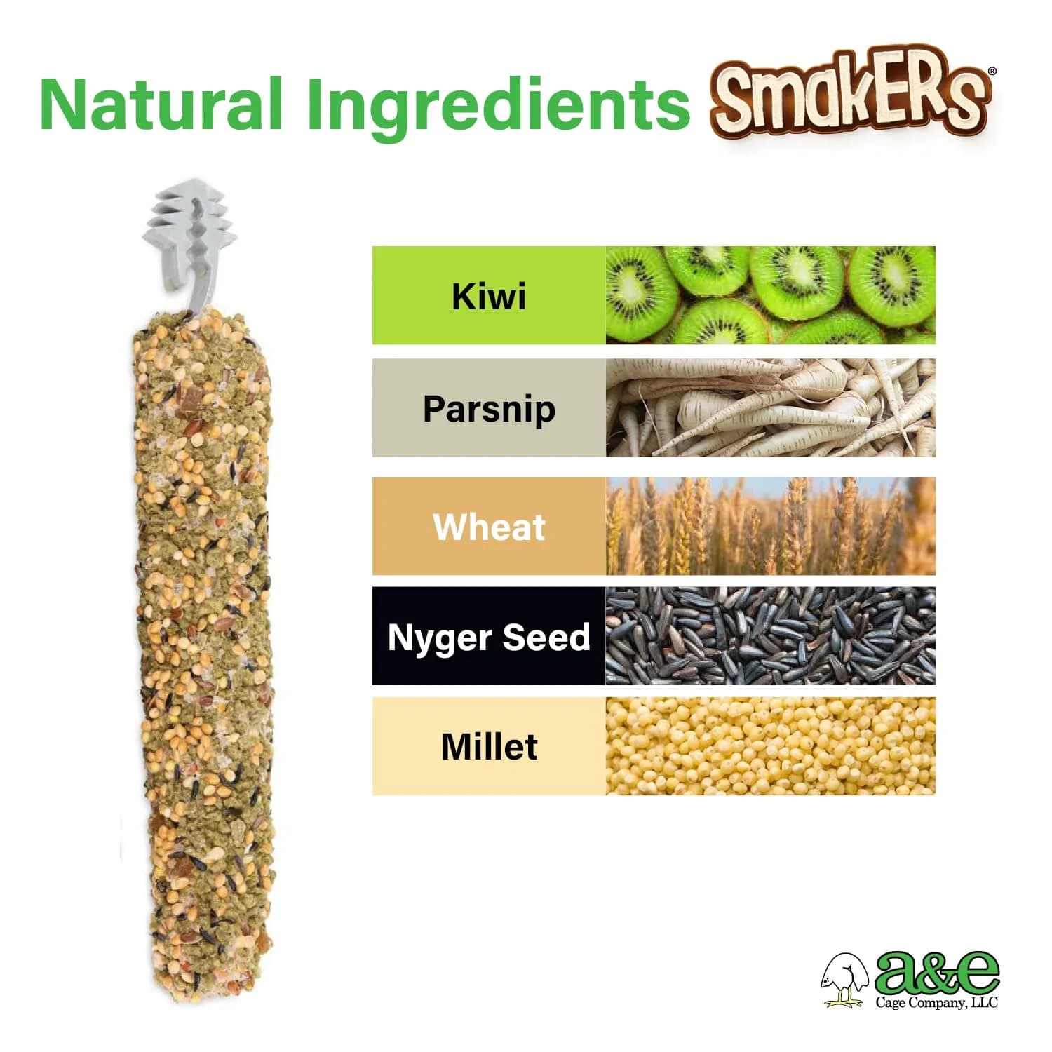 Vitapol Smakers Kiwi Treat Sticks for Parakeets & Budgies, Twin Pack | 2.86 oz (81g) - view 2