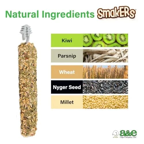 Vitapol Smakers Kiwi Treat Sticks for Parakeets & Budgies, Twin Pack | 2.86 oz (81g) thumbnail 2