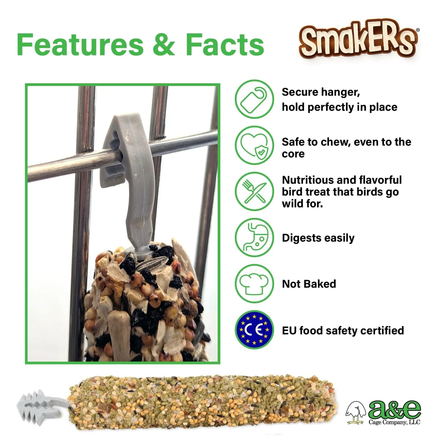 Vitapol Smakers Kiwi Treat Sticks for Parakeets & Budgies, Twin Pack | 2.86 oz (81g) - view 3