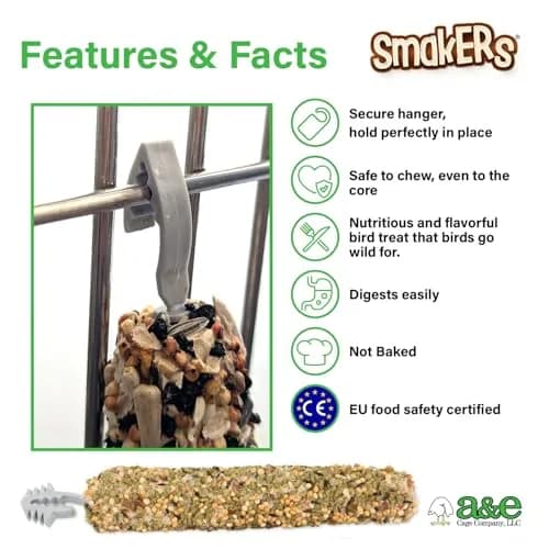 Vitapol Smakers Kiwi Treat Sticks for Parakeets & Budgies, Twin Pack | 2.86 oz (81g) thumbnail 3