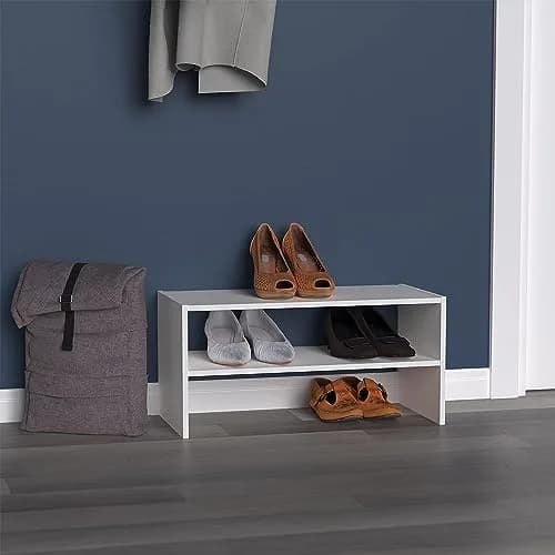 ClosetMaid #8993 Stackable 24in. Wide Horizontal Organizer, White | Space-Saving Shoe & Clothing Storage thumbnail 6