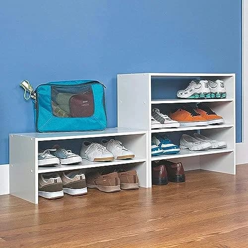 ClosetMaid #8993 Stackable 24in. Wide Horizontal Organizer, White | Space-Saving Shoe & Clothing Storage thumbnail 7