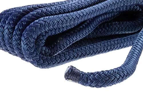 Seachoice Double-Braid Nylon Dock Line 1/2" x 15' Navy | Superior Strength & Durability thumbnail 2