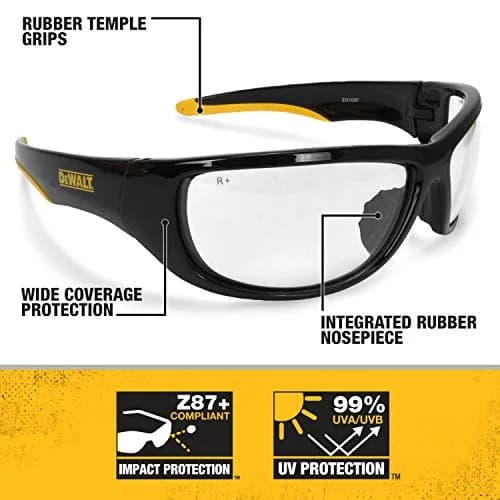 DEWALT Dominator Z87+ Safety Glasses with Clear Lens | ANSI Z87.1+ High-Impact Rated thumbnail 2