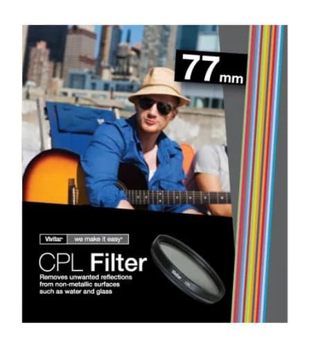 Vivitar CPL77 77mm Multi-Coated Circular Polarizer Lens Filter | Protects & Enhances Sky & Water Clarity thumbnail 3