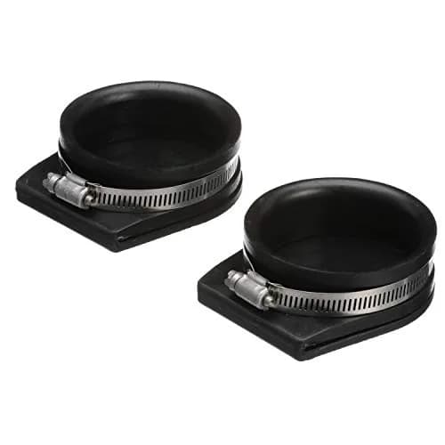 Seachoice Exhaust Guard Covers, Fits 4 in. OD Pipe, Black Rubber with Stainless Steel Hose Clamp | Marine-Grade Weather-Resistant thumbnail 2