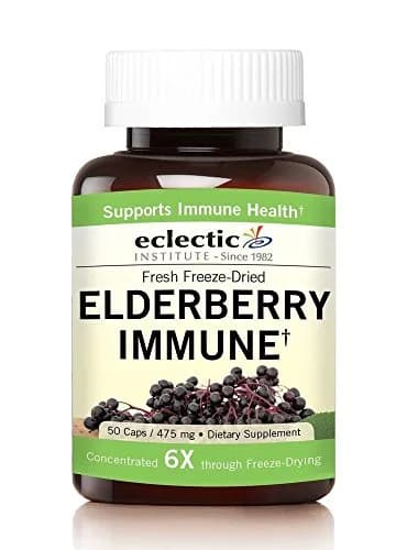 Eclectic Elderberry Immune Freeze Dried Vegetables, Green, 50 Count | Herbal Supplement for Immune Support thumbnail 1