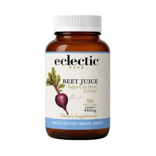 ECLECTIC INSTITUTE Organic Beet Juice Capsules 90 CT | Supports Heart & Circulatory Health thumbnail 1