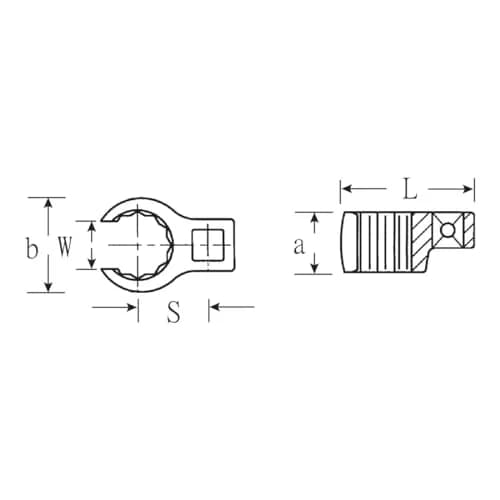 Stahlwille 1/2" Drive Crow-Ring Wrench 1-1/8" | Chrome Alloy Steel, Anti-Slip Drive Profile thumbnail 3