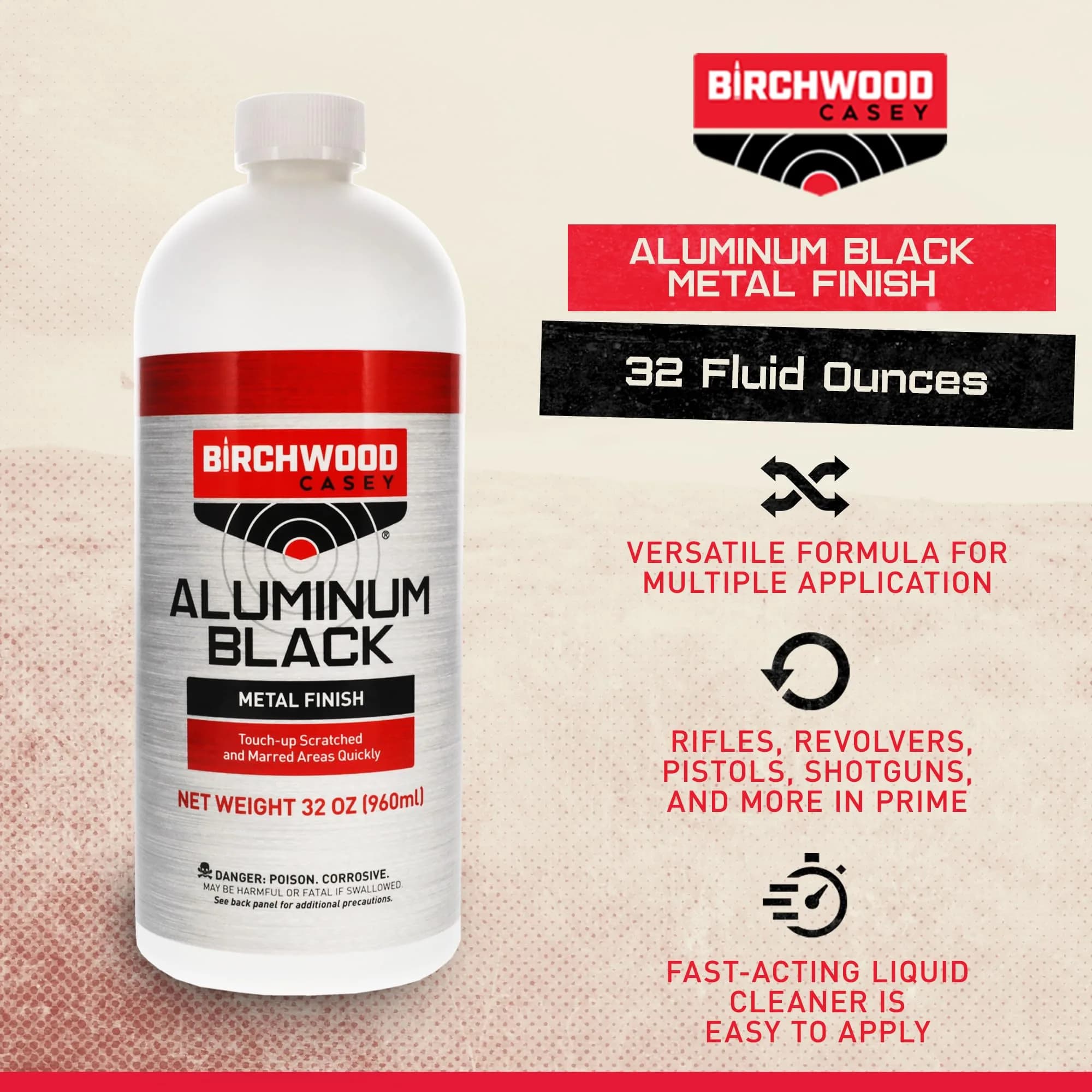 Birchwood Casey Aluminum Black Touch-Up 946ml (32 Fl Oz) | Restores Scratched Aluminum Parts - view 2