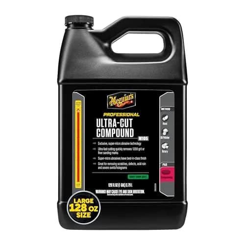 Meguiar's M205 Mirror Glaze Ultra Finishing Polish 946ml (32 Fl Oz) | Removes Swirls for High Gloss — 1 Gallon / Ultra-Cut Compound